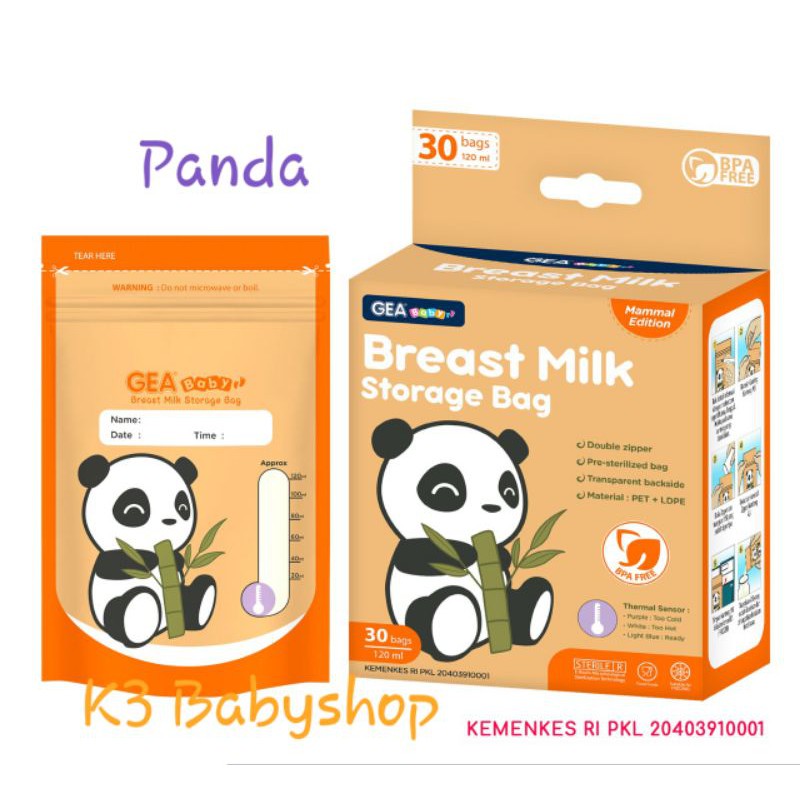 Kantung Asi Gea Baby 120ml 120 ml plastik asi kantong asip breastmilk storage bag