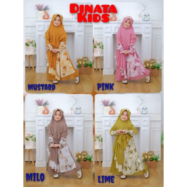 DINATA SERIES By MAUMA KIDS/TARTAN Syar'i /Mauma terbaru/gamis anak perempuan terbaru by mauma