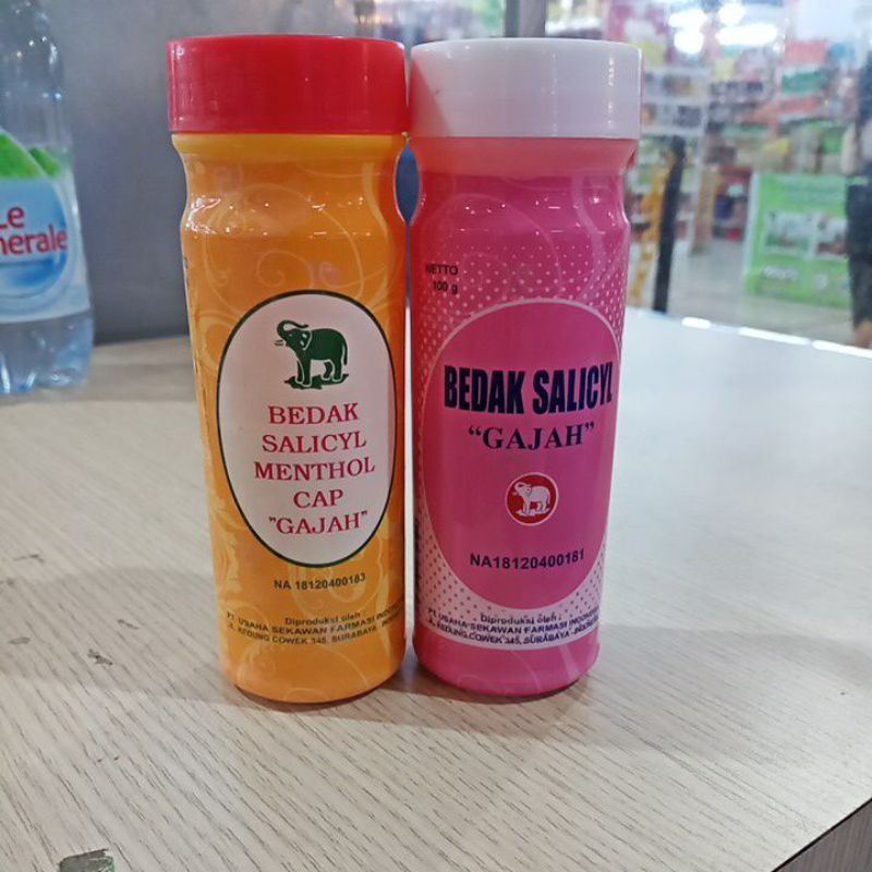 BEDAK SALICYL MENTHOL CAP GAJAH/ BEDAK SALICYL PINK 100 GR