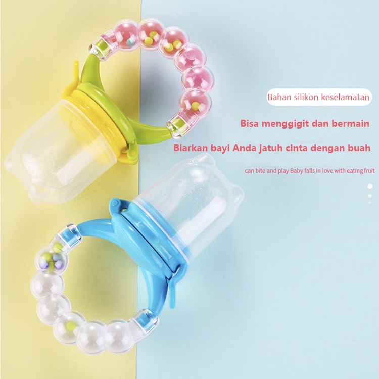Empeng Dot Buah Anak Bayi Fruit Feeder Rattle Teether Kompeng Pacifier Gigitan Bayi (E30)-1