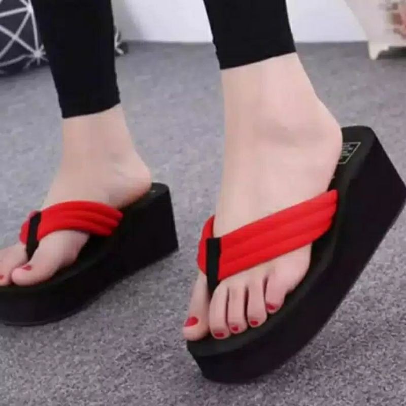 SANDAL WEDGES JAPIT TALI BALOK NEW