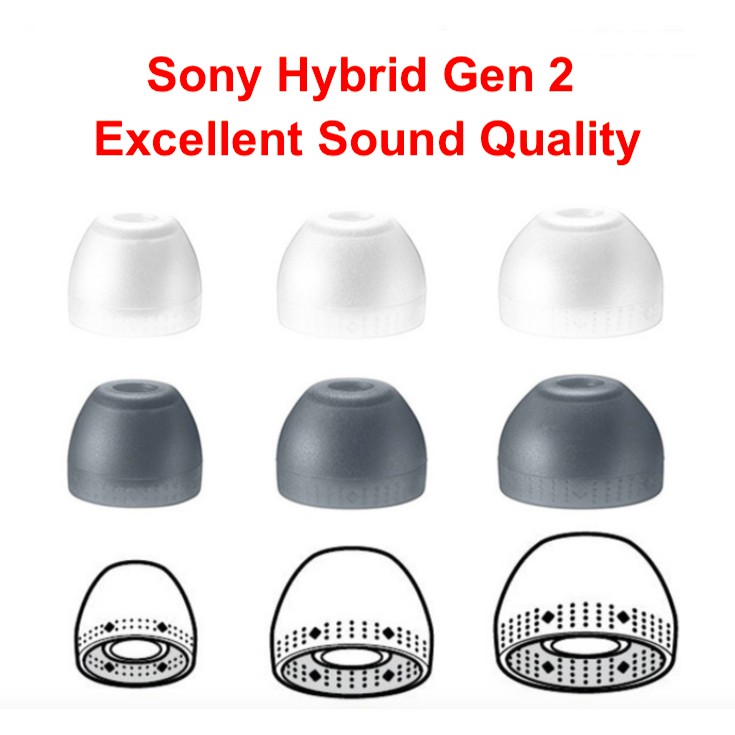 Original Sony Hybrid Isolation Eartips 2nd Gen