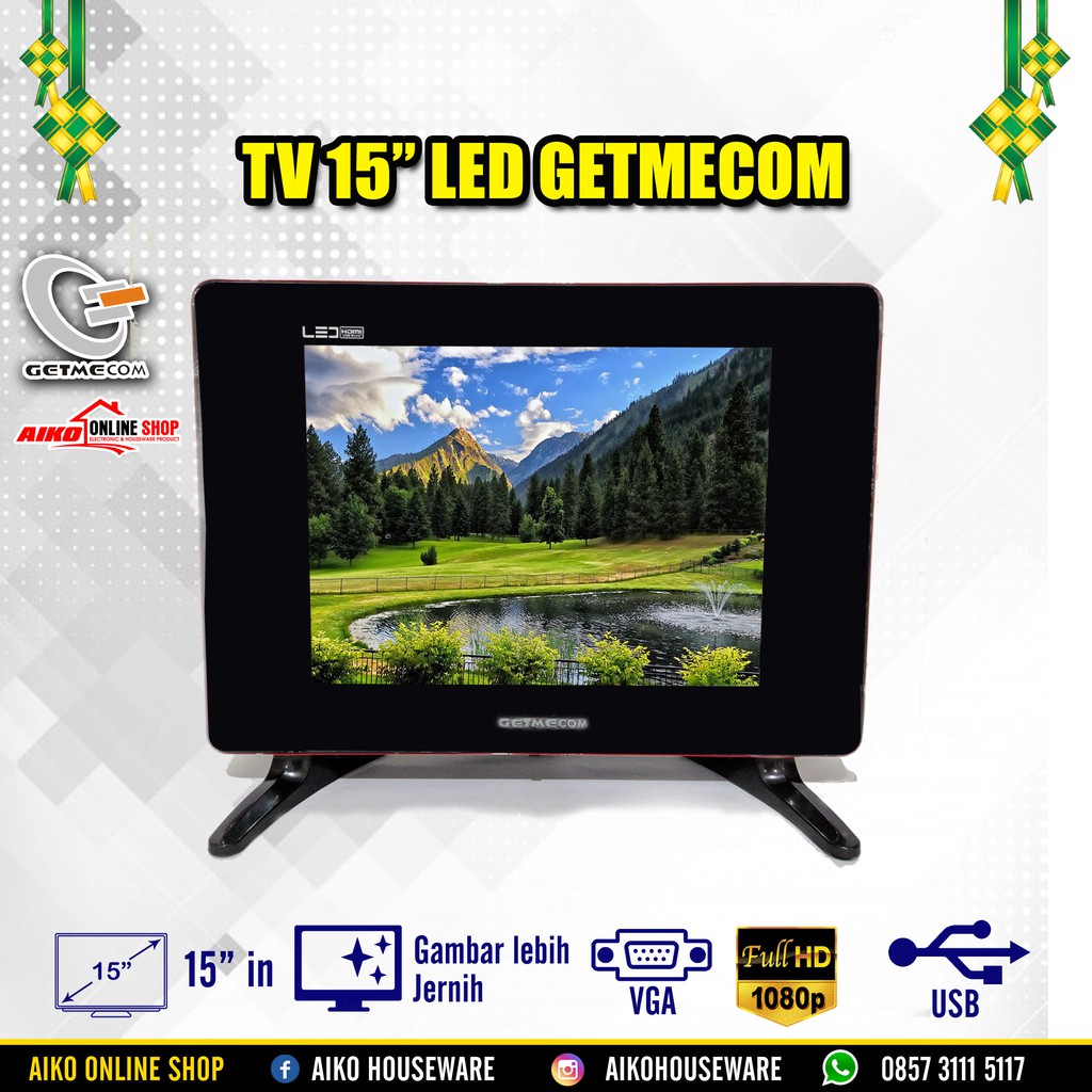 MONITOR LCD TV MURAH GETMECOM 15 INCH, MURAH DAN BERKUALITAS