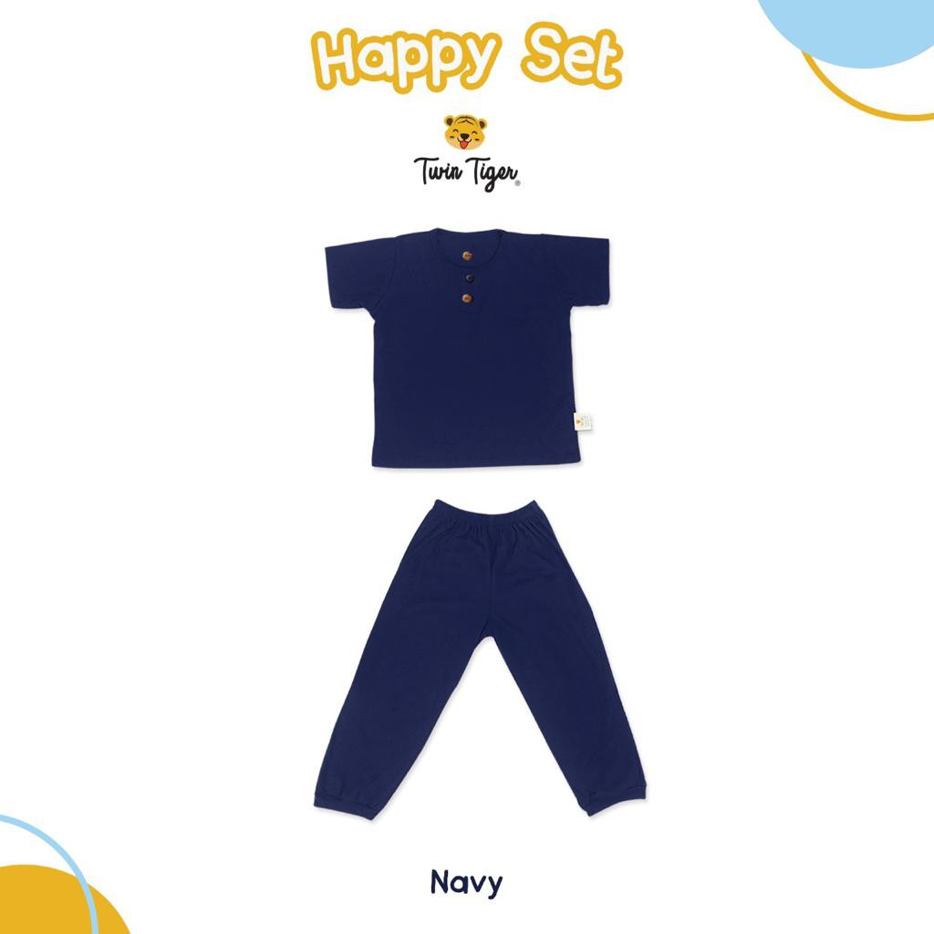 Twin Tiger 0-5 Tahun Setelan Baju Pendek Celana Panjang Happy Set Playset SNI CBKS