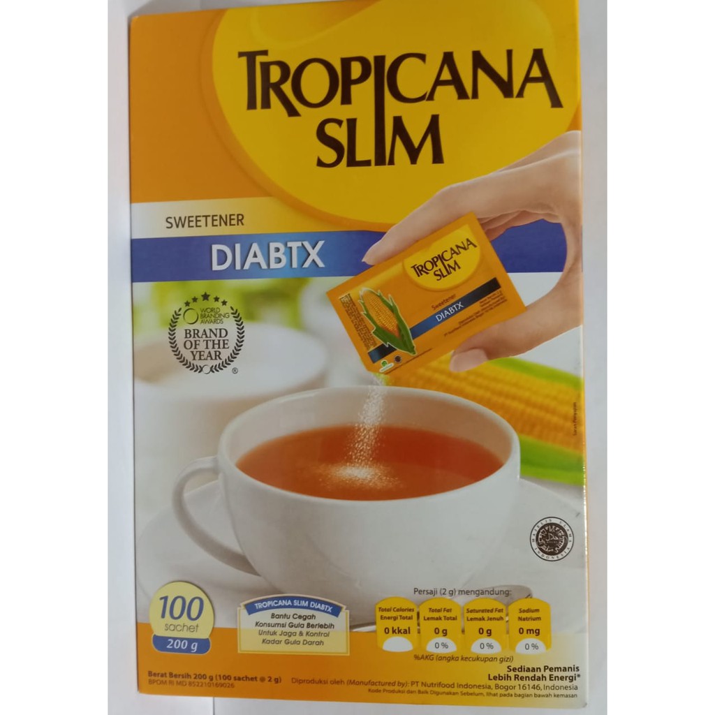 Tropicana Slim 100 Sachet / Classic / Diabtx / Mengontrol Kadar Konsumsi Gula