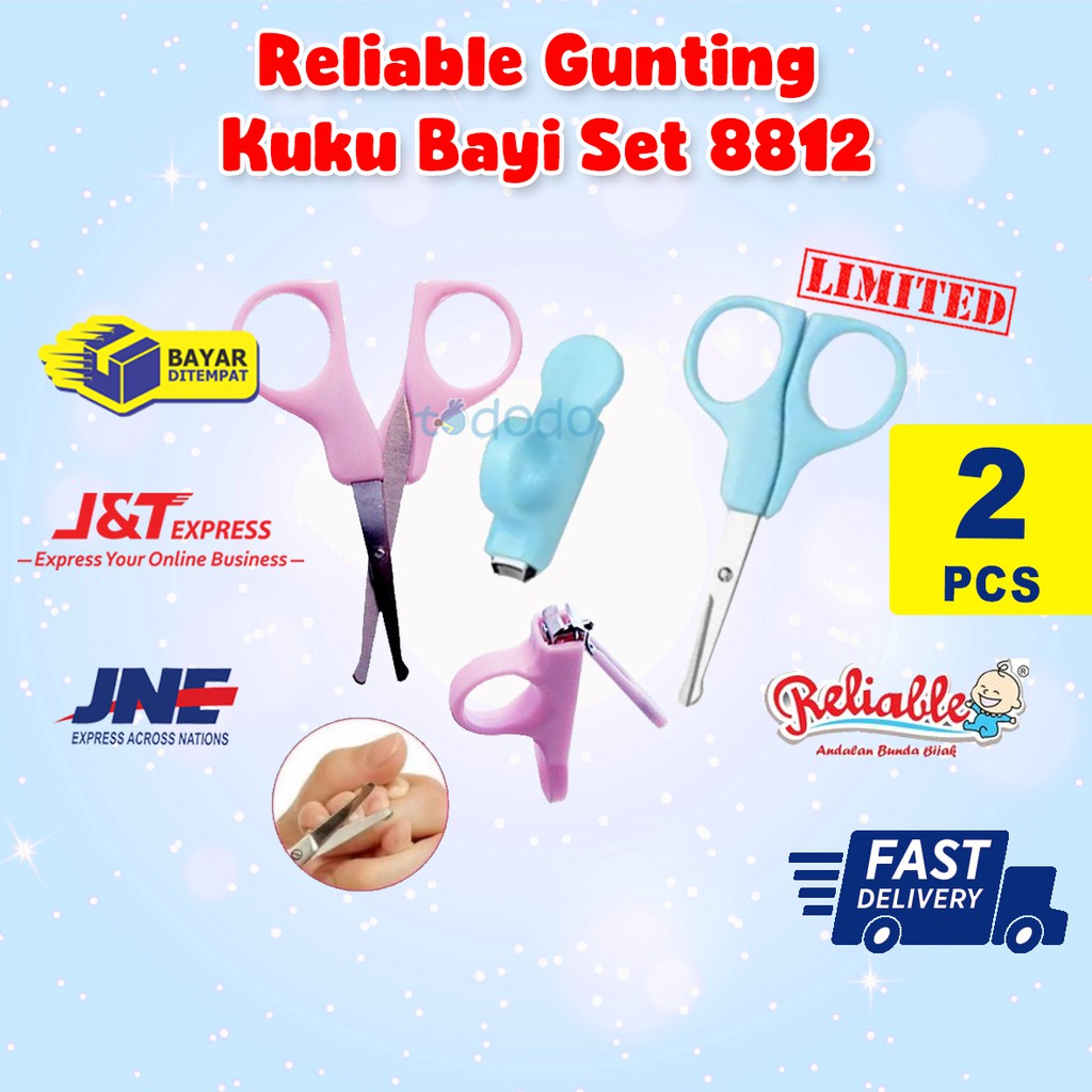 Reliable Gunting Kuku Bayi Set Isi 2 - Jepit Kuku 8812