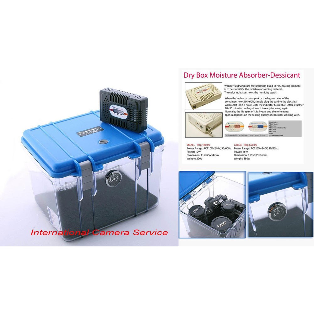 Dry Box Kamera Kotak Kering dengan Dehumidifier Size S - DB-2820 - Blue