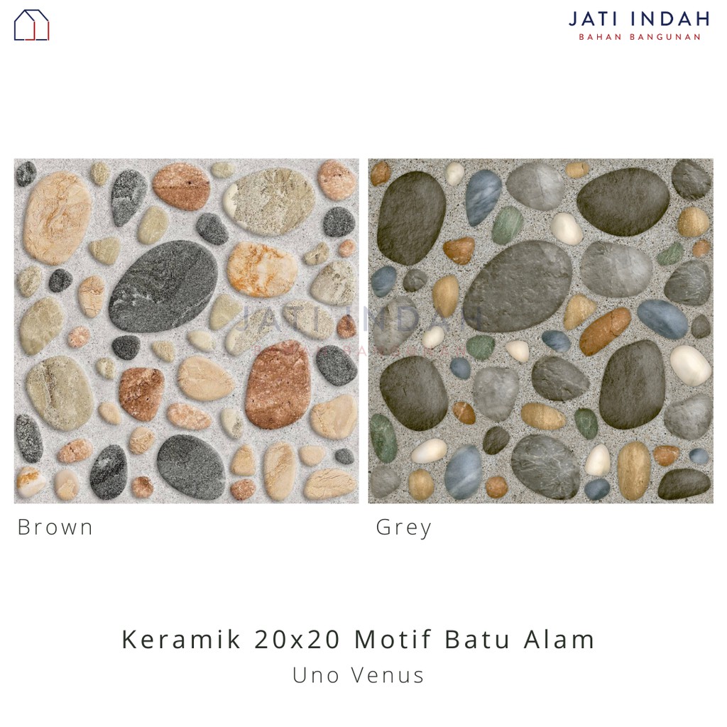 Keramik Lantai Motif Batu Alam 25x25 cm Emboss Doff Uno Venus