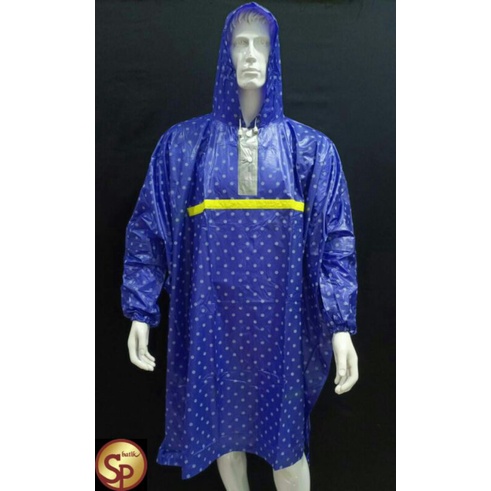 JAS HUJAN PONCO LENGAN DEWASA PLUTO POLKADOT