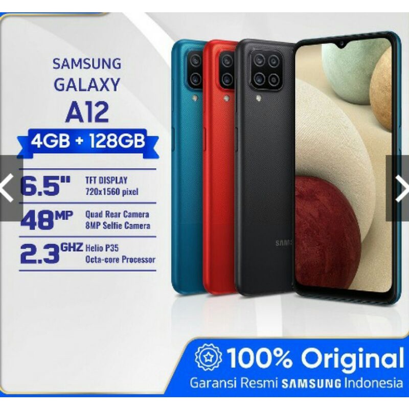 Samsung A12 4/128 GB 6/128 GB Galaxy RAM 4 6 ROM 128 5000 mAH