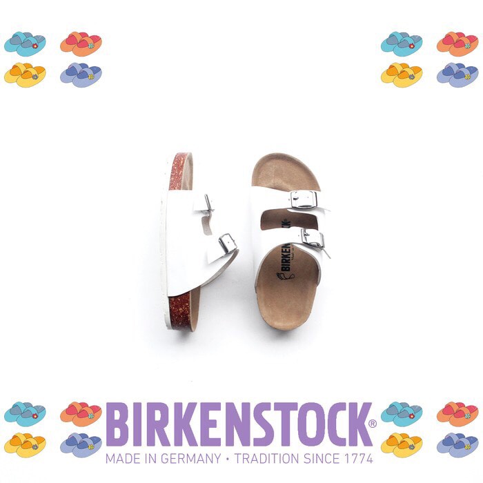 Sandal Birkenstock Anak Arizona Putih Ukuran 26 sampai 35 q1