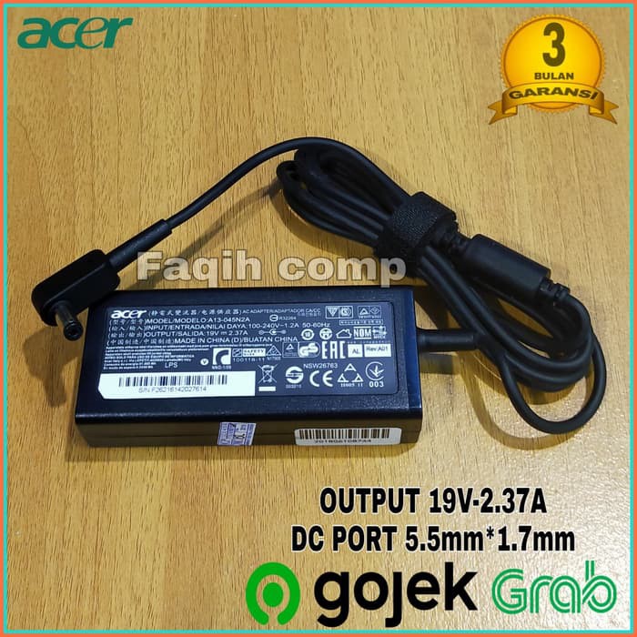 Jual Adaptor Charger Original Laptop Acer Aspire 3 A311 A314 A315 Series Shopee Indonesia