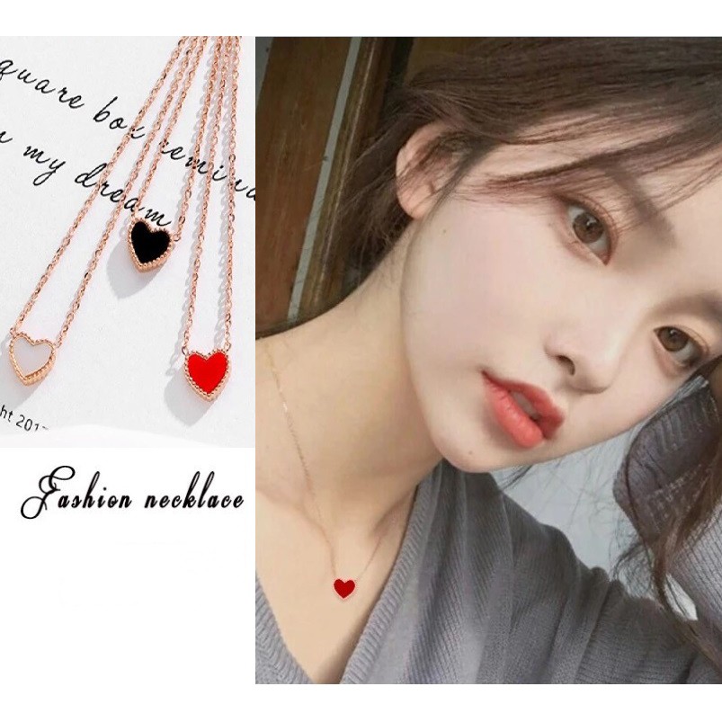 Kalung Rantai Wanita Liontin LOVE Korea Women Fashion Jewelry Alloy Aksesoris Perhiasan Cewe