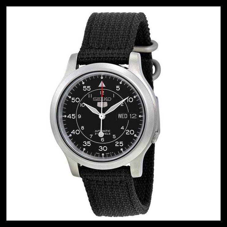 Indh Seiko 5 SNK809K2 Black Silver GRATIS ONGKIR Kode 1235
