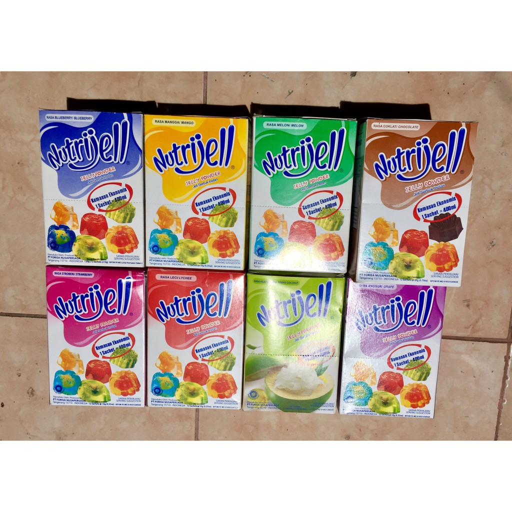 

Nutrijell Rasa Buah Coklat Nutrijel Jelly Powder Agar-Agar