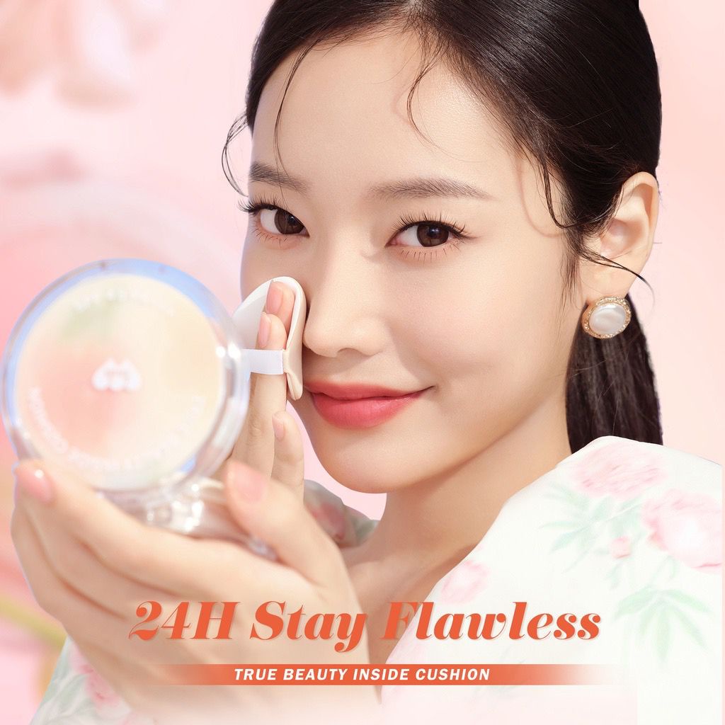 BPOM BNB barenbliss Korean Bloomatte True Beauty Inside Cushion「24H Full Coverage」BB CC Bedak Cushion