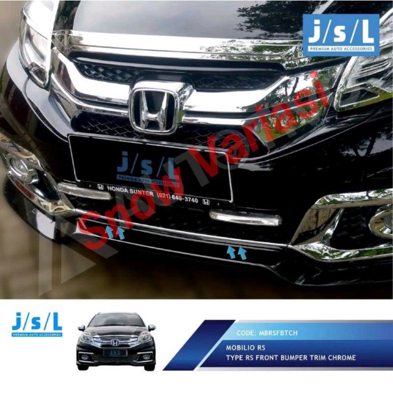 List bumper depan mobilio RS Chrome JSL