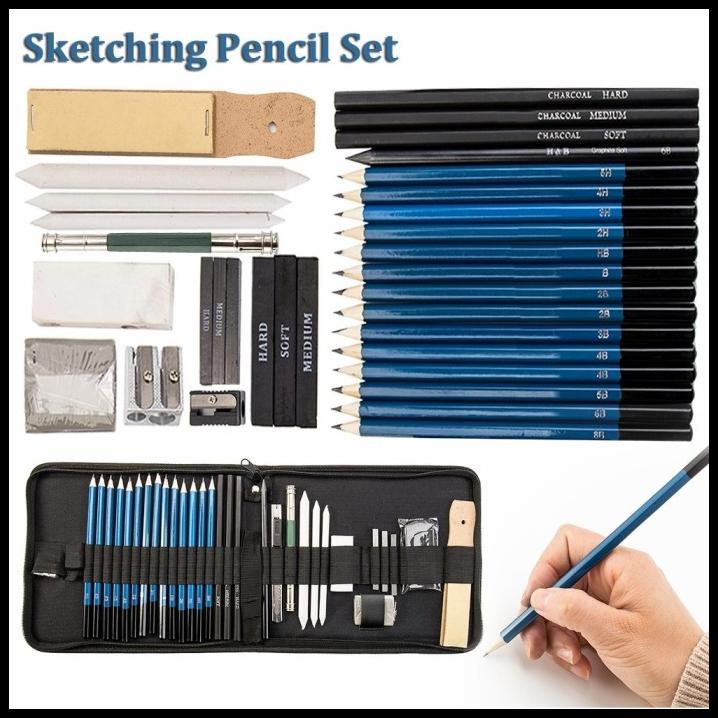 

36 Pcs Sketching Set Drawing Kit Tools Pensil Gambar Sketsa Art Manga