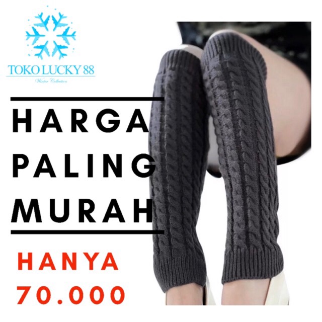 IMPORT Leg Warmer Penghangat Kaki rajut wool winter musim dingin