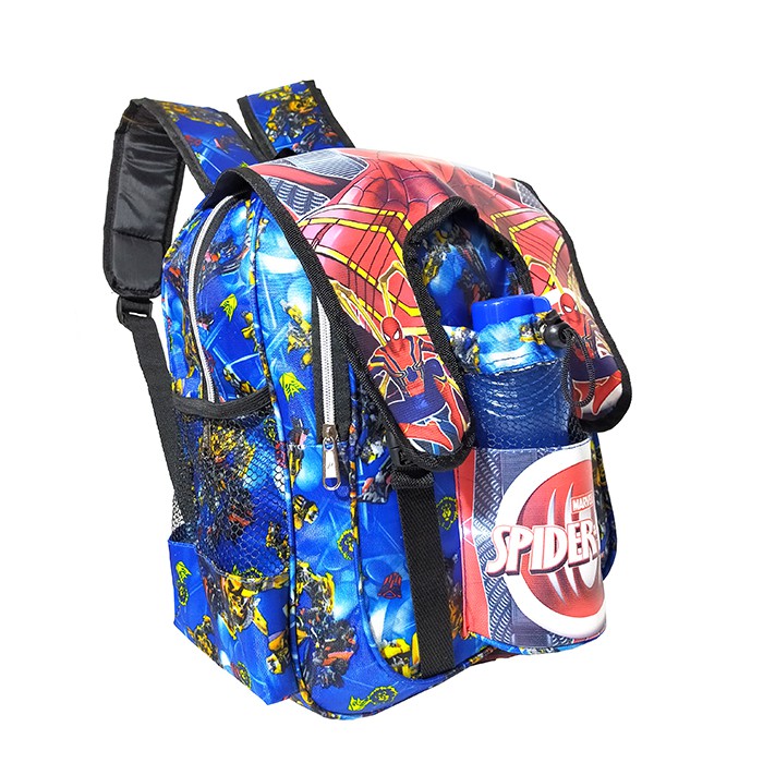 Tas Ransel anak Laki-laki Sekolah TK / SD karakter SPIDERMAN TERMURAH FREE BOTOL !!