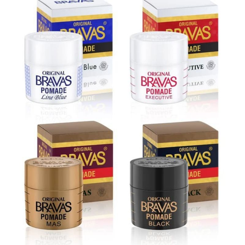 BRAVAS Pomade Oil 80G Medium Hold Berbasis Minyak Rambut Halal