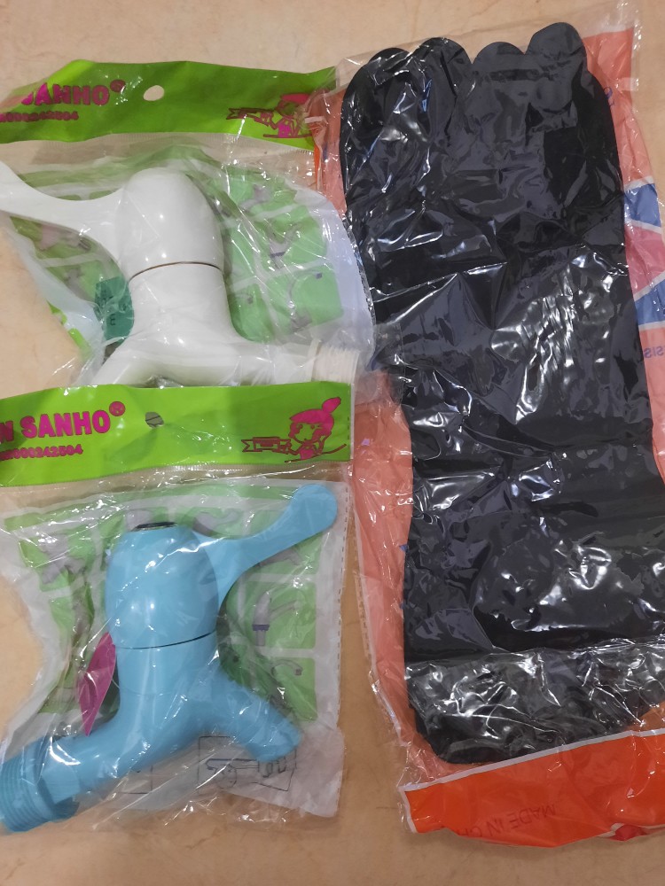Kran Plastik Pvc New Sanho / Keran Air Engkol / Plastik Tap