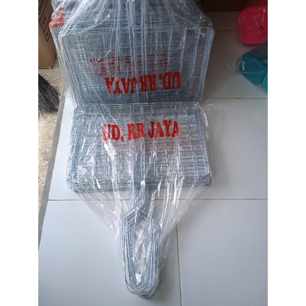 Panggangan ikan bakar jepit/panggangan jepit stainless