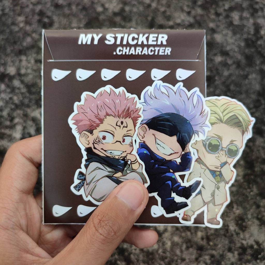 Sticker Anime Terlengkap - Stiker Jujutsu Kaisen - 1set isi 9