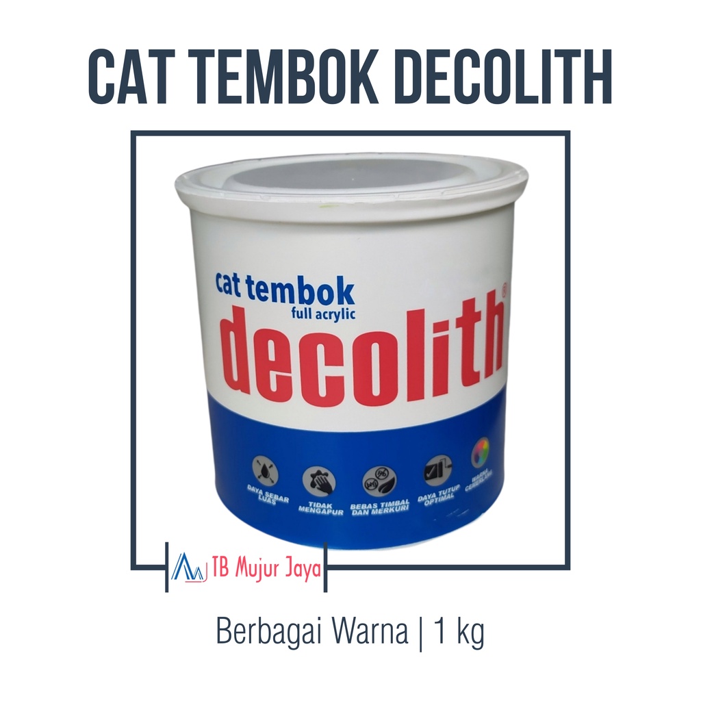 Decolith Cat Tembok 1 Kg Semua Warna Kecuali 2 Yang Tertulis Di Deskripsi