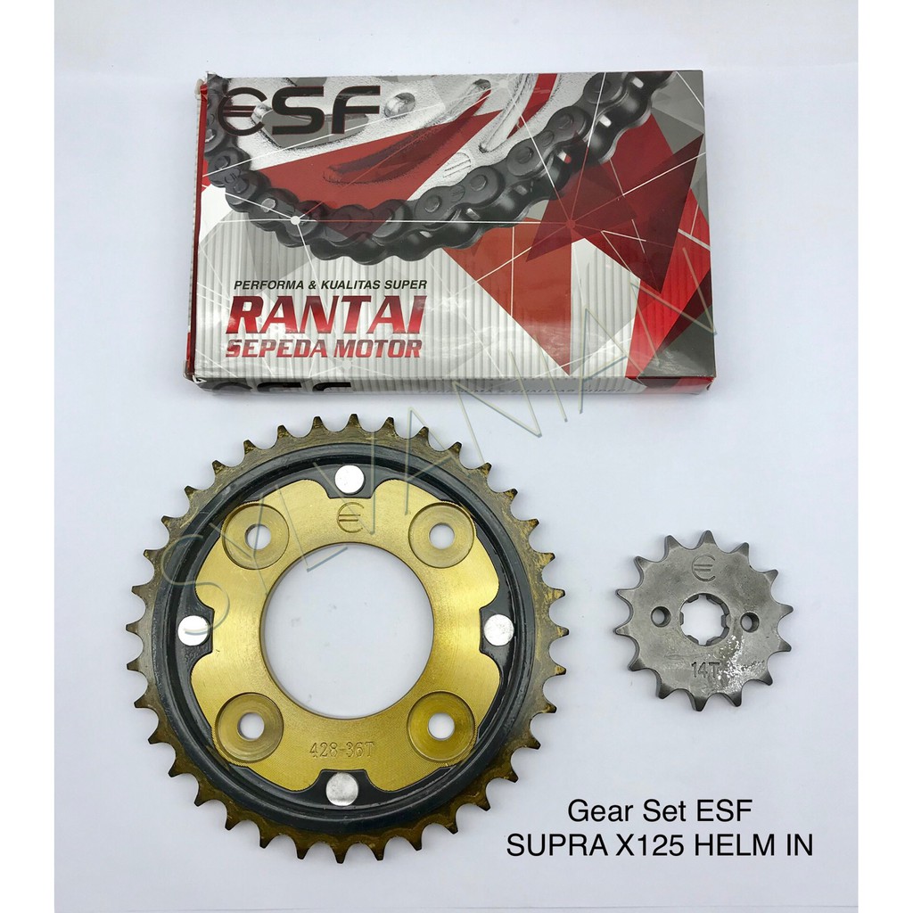 GEAR SET GIR PAKET HONDA SUPRA X125 HELM IN RANTAI H ESF Shopee Indonesia