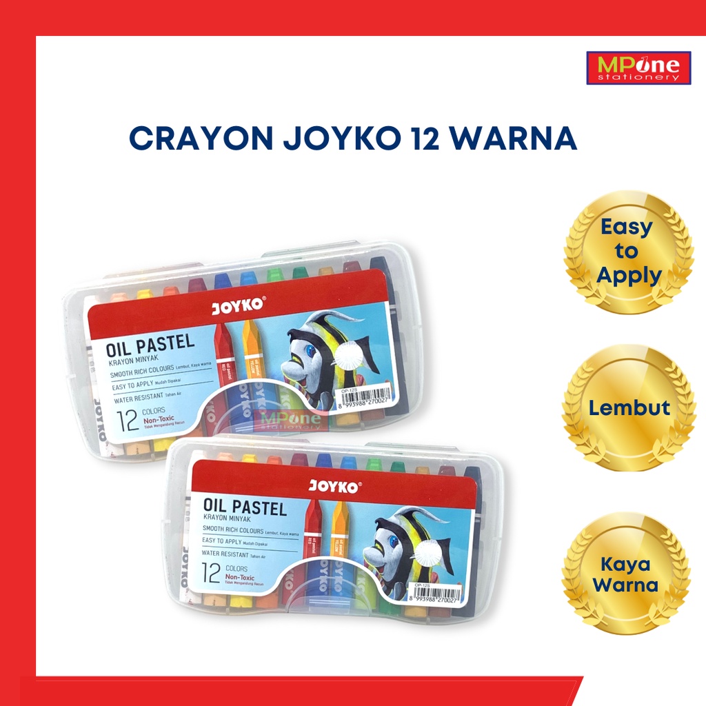 

Crayon Joyko 12 Warna Crayon Joyko Oil Pastel 12W