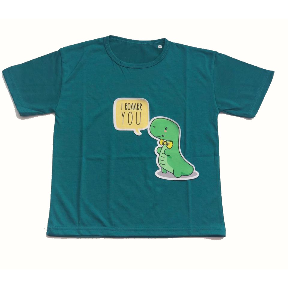 Kaos Oblong Anak Lengan Pendek Gambar Dino roar you