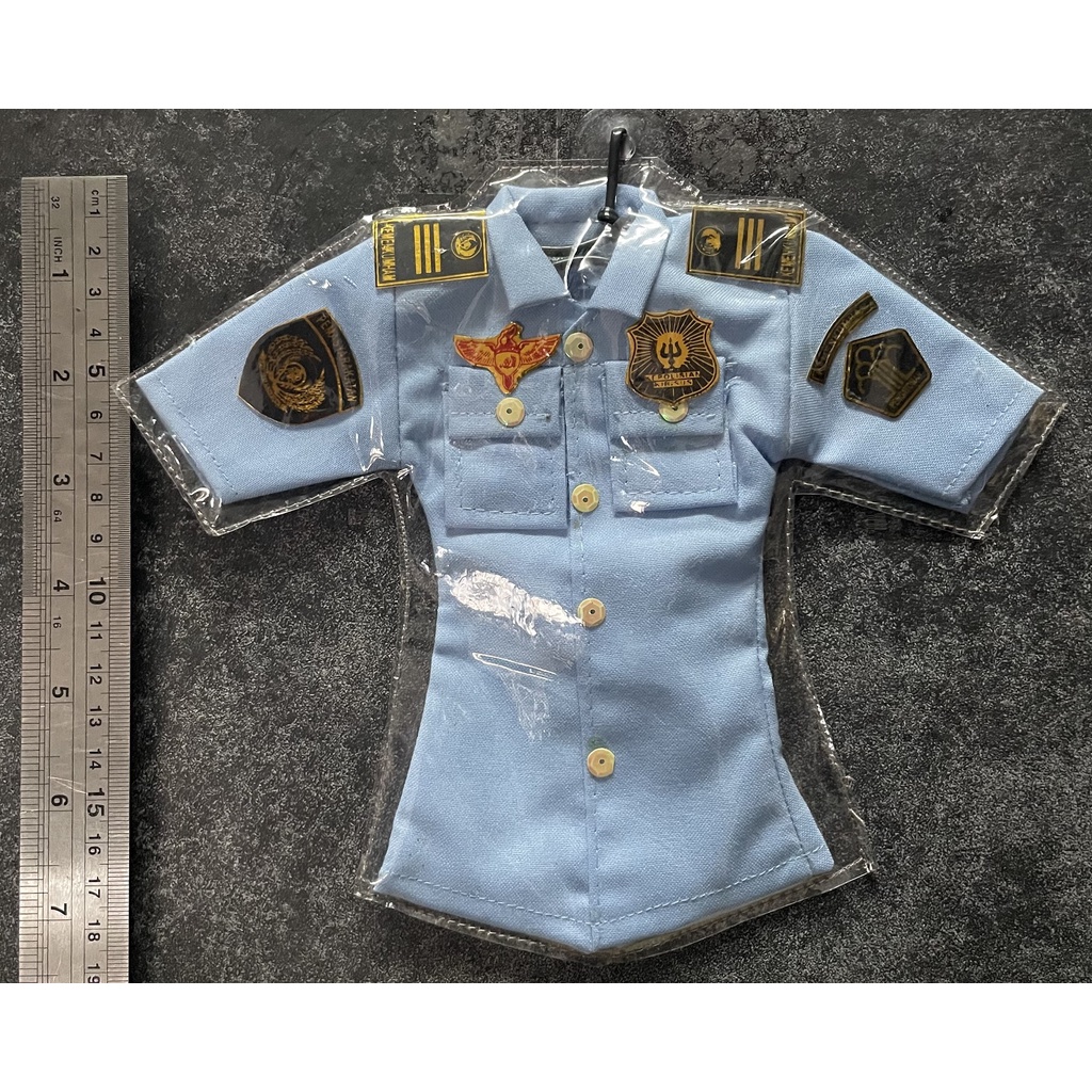 Miniatur Baju Lapas Pengayoman (Biru) - Miniatur Pakaian Pengayoman - Gantungan Mobil Baju