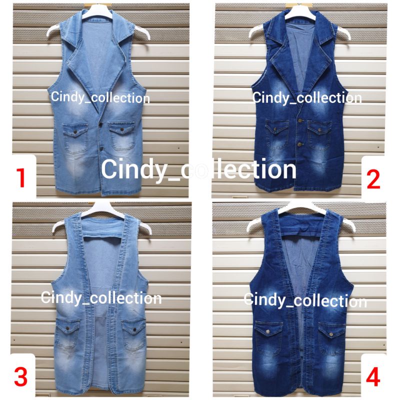 ROMPI JEANS BODY PANJANG OUTER JEANS ROMPI WANITA JEANS VEST DENIM TERBARU TRENDY ROMPI CEWEK