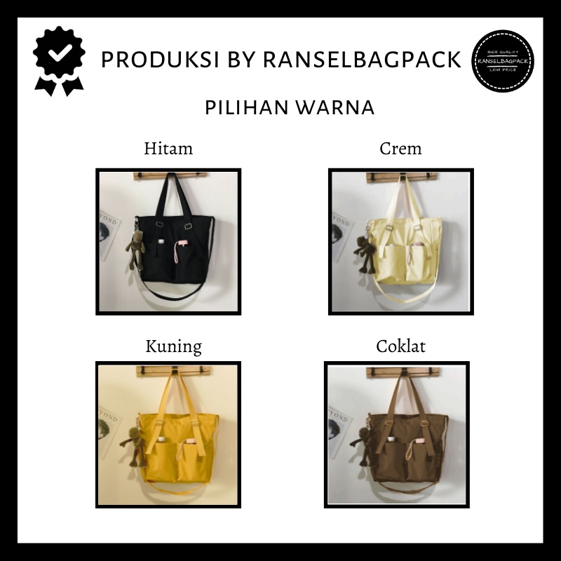 Tas Bahu Tote Bag Selempang Shoulder Bagus Baru Murah Kekinian Kapasitas Besar Multifungsi Stylish Korean Favorit Import Lokal Original Remaja Dewasa Sekolah Kuliah Traveling Perempuan Wanita Cewek