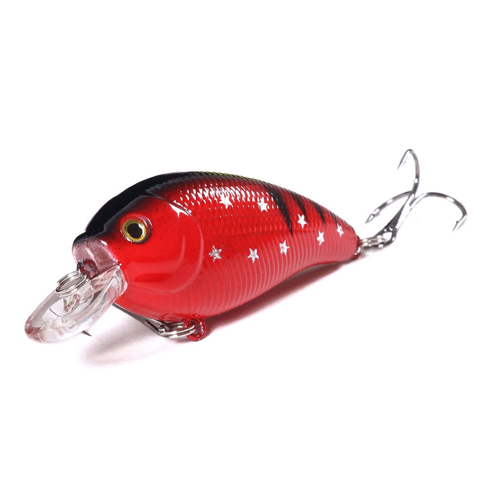 HENGJIA 1PC Crankbait short Lip Fishing Lure Floating Bionic Wobbler Crank Bait Artificial Lure Hard Bait 3D Eyes Minnow Bass Bait