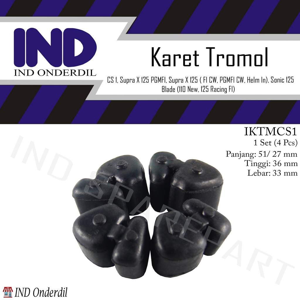 Karet-Bantalan Tromol Gear-Gir-Gigi Roda Belakang Supra X 125 PGMFI CW