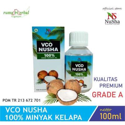 Minyak VCO NUSHA ORIGINAL 100% Virgin Coconut Oil BPOM isi 100 ml