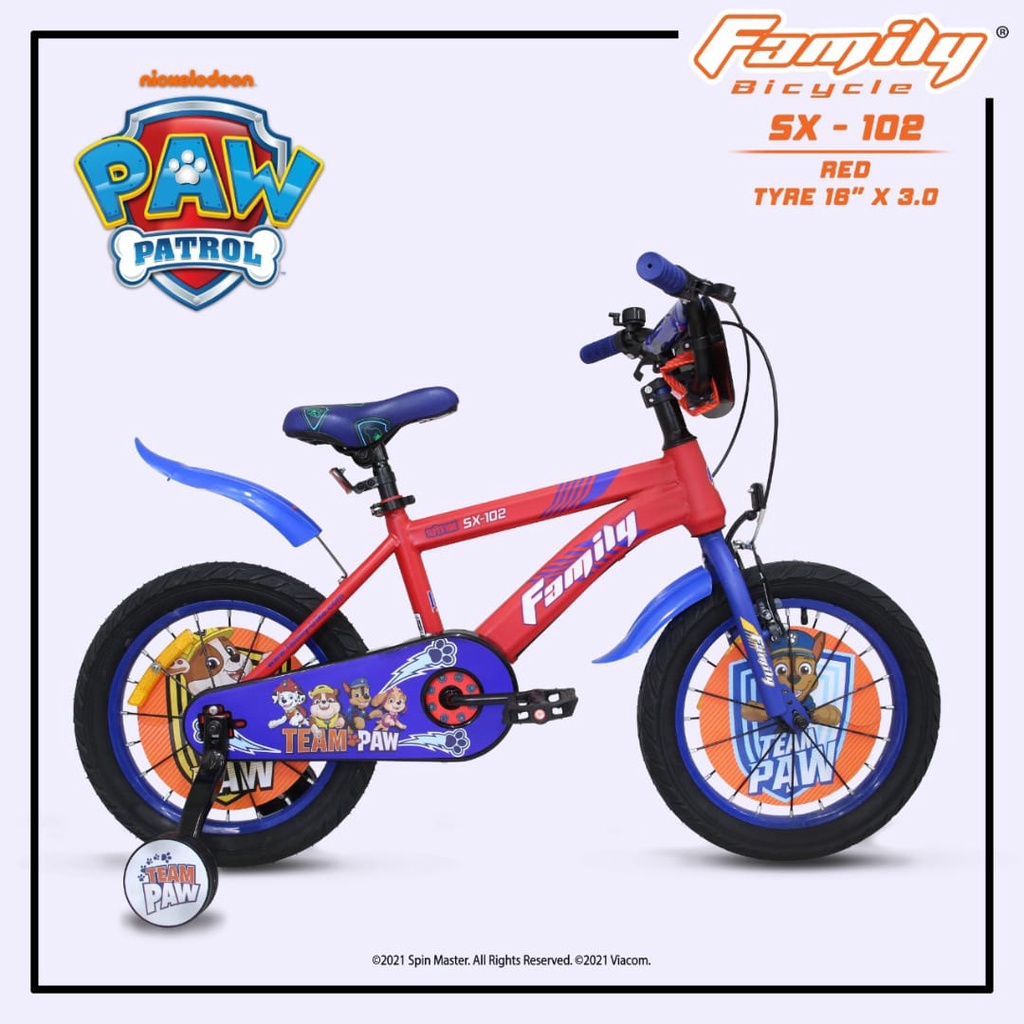 Sepeda BMX 16 Family Paw Patrol Sx 102