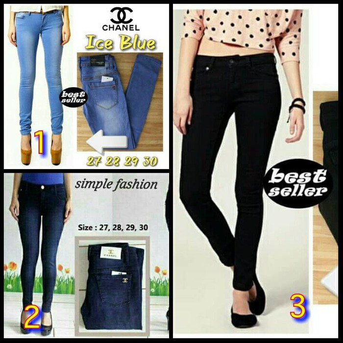 CELANA JEANS CEWEK CH*NEL / JEANS CEWEK TERMURAH