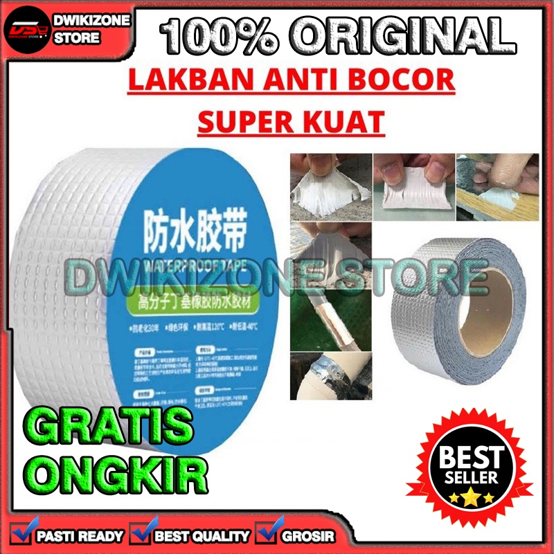 [DZS] LAKBAN SELOTIP PENAMBAL ANTI BOCOR RETAK ALUMINIUM FOIL BUTYL RUBBER WATERPROOF TAHAN AIR