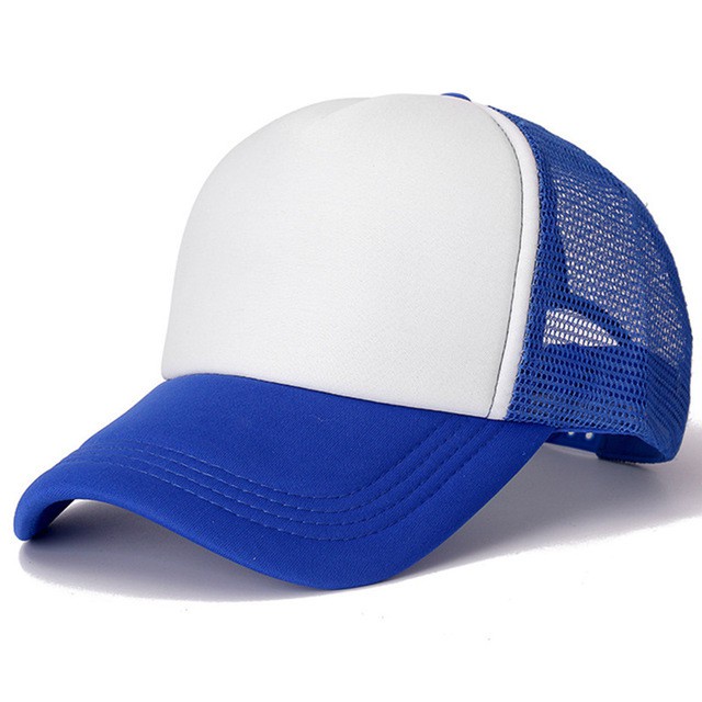1 Topi Baseball Warna Solid Bahan Mesh Dapat Disesuaikan Gaya Hip Hop Untuk Unisex