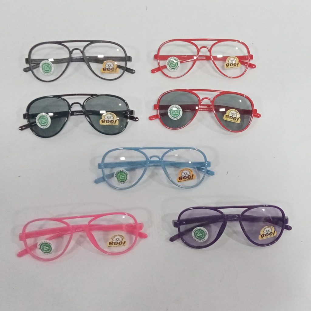 kacamata anak hitam bening laki perempuan aviator plastk BL murah sunglass fashion TK SD unik keren-5