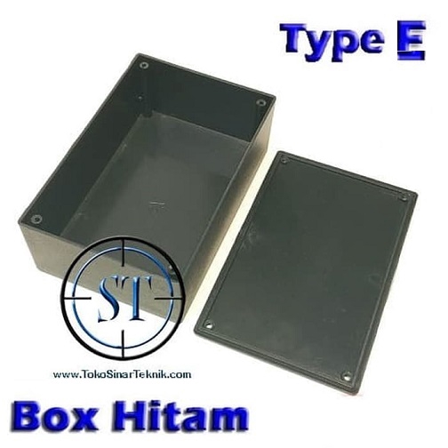 Box Hitam Plastik Type E 100x75x35 mm 10 X 7.5 X 3.5 Cm Box Casing Wadah Tempat Plastik Tebal Kotak Multifungsi