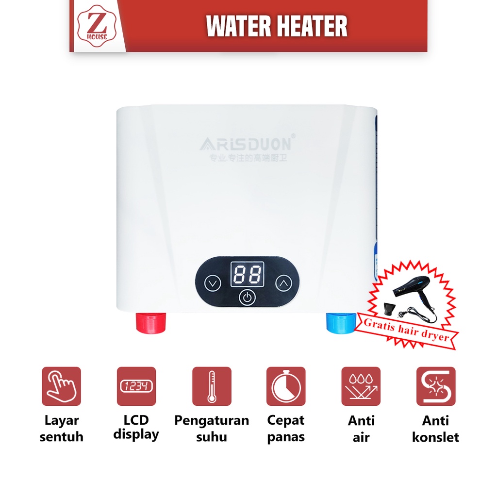 Water Heater Electric Instant Todax Pemanas Air Digital Listrik Instan Komplit Pemanas Air Mandi Pemanas Air Kamar Mandi Penghangat Air Kamar Mandi