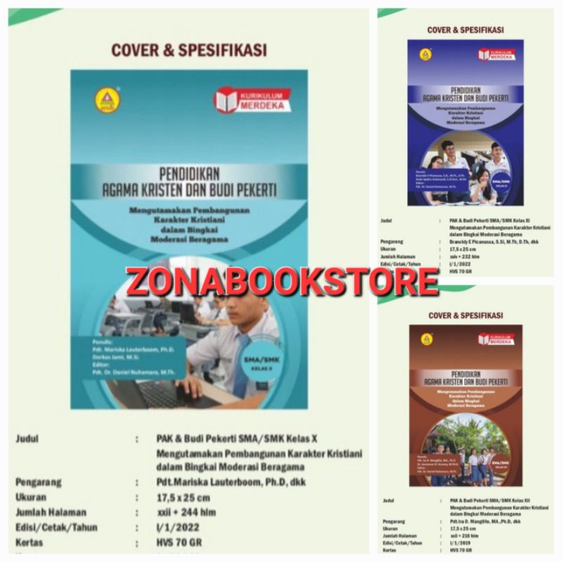 BUKU SISWA SMA/SMK KURIKULUM MERDEKA BELAJAR KELAS 10 , 11 , 12 PENDIDIKAN AGAMA KRISTEN DAN BUDI PE