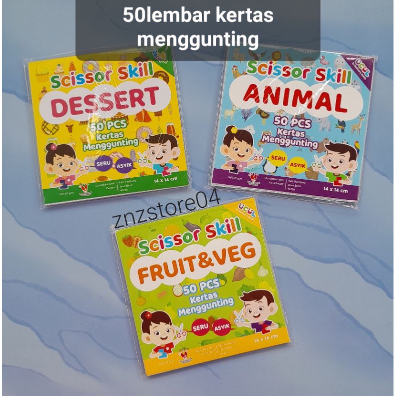 

DIY PAPER CUTTING/ 50Lembar Paper Cut Mainan Edukatif/Menggunting Kertas Pola