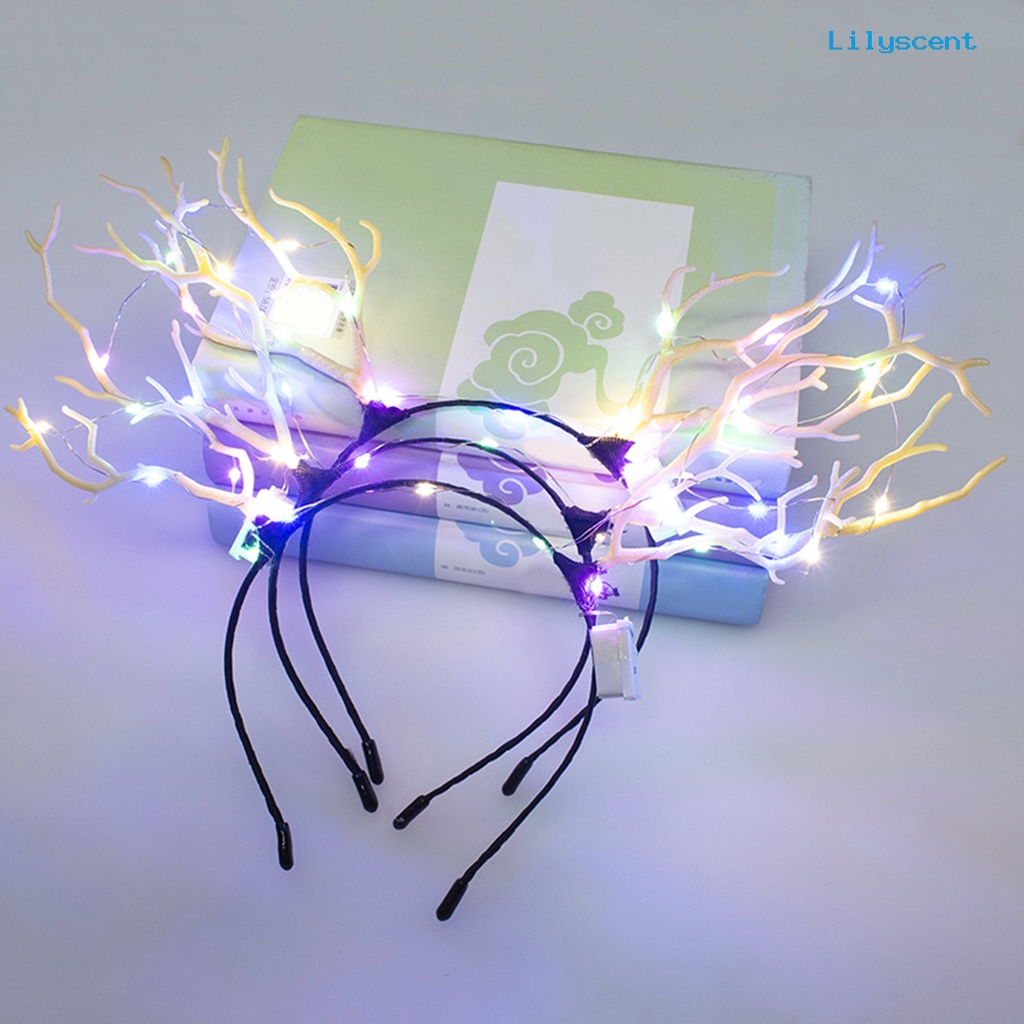 Ls Bando Desain Tanduk Rusa Dengan Lampu LED Untuk Wanita