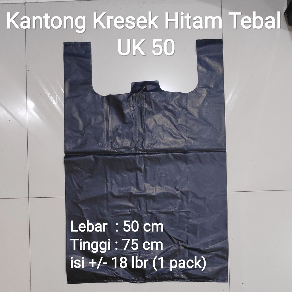 Kantong kresek Tebal Uk 50 | Merah - Putih - Hitam, Kresek Jumbo, Plastik Kresek Jumbo