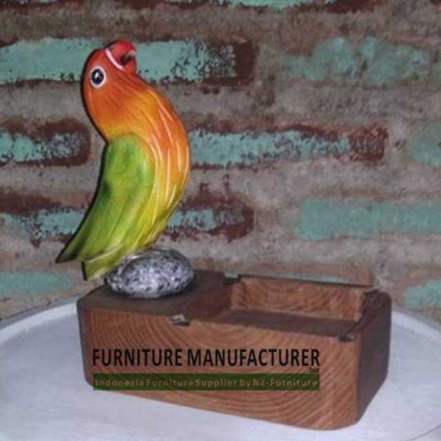 Asbak Unik Burung Lovebird